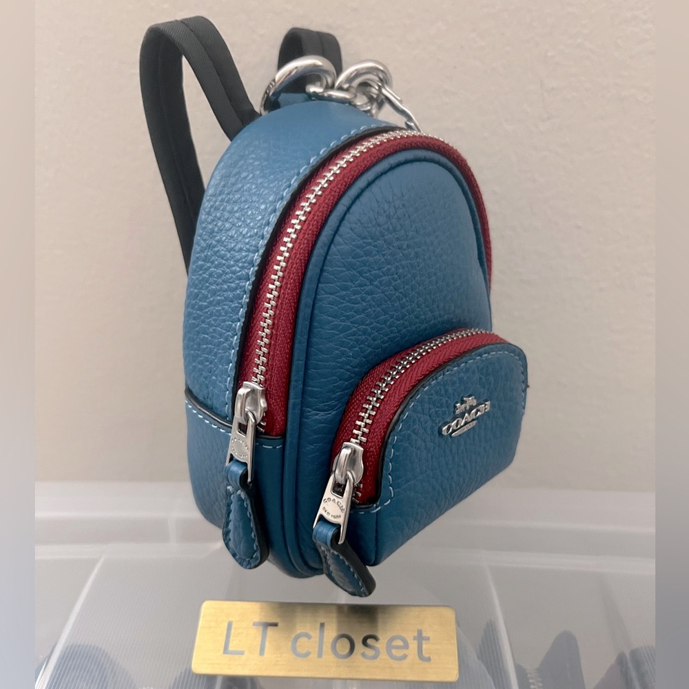 NWT Coach Mini Court Backpack keychain charm - Picture 3 of 5